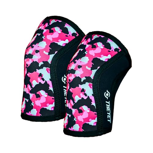 Theyet Ginocchiere CrossFit a Compressione in Neoprene...