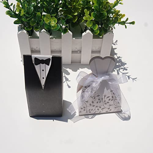 100 Pezzi Scatole di Caramelle Sposa, Scatola