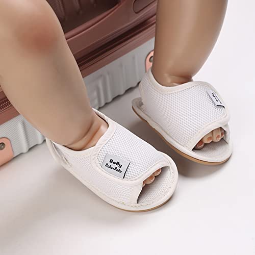 Baby Girls Boys Sandals Infant Toddler Shoes First Walkers Prewalkers Mesh Soft Sole Sneakers Casual (White, 4 Infant)4