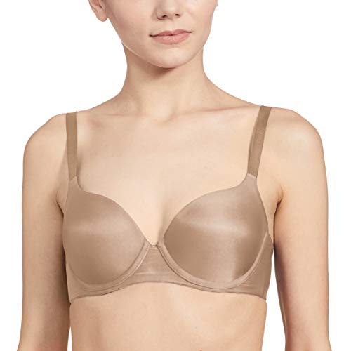 Image of Triumph T-Shirt Bra For Women Wired Padded Body Make-Up Series Seamless Everyday Lingerie Lycra Xtra Fine Breathable Fabric Second-Skin Smooth 3 /4 Cup Support Invisible Underwire Pack Of 1