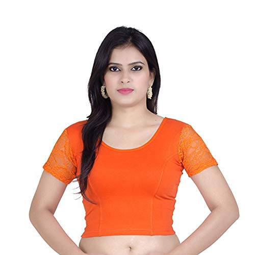 Image of Fressia Fabrics Women's Stretchable Readymade Saree Blouse Crop Top Choli
