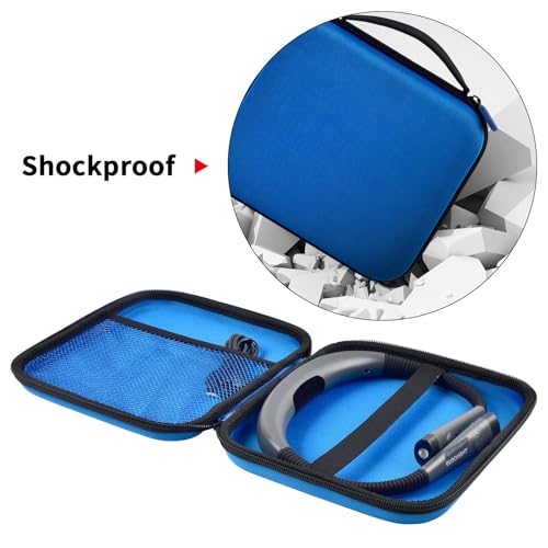 Image of GWCASE Hard Carrying Case for Glocusent for Vekkia LED Neck Reading Lights | Shock-Resistant EVA Shell, Mesh Pocket for Cable, Keep Small Gear Neat for Bedtime Reading, Crochet, Travel, Blue, Box Only