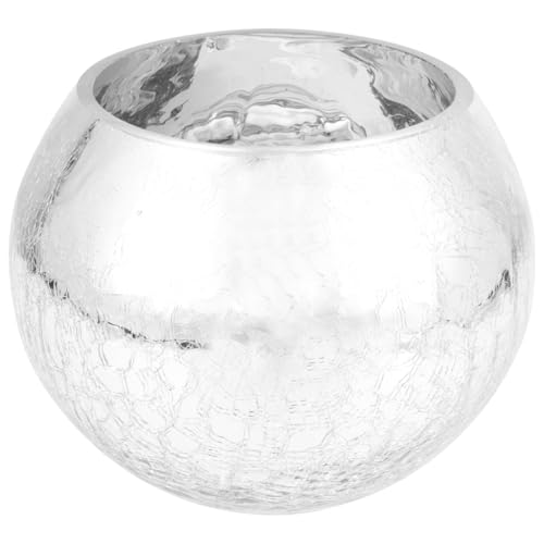 Amosfun Europäischer Stil Rundball-vase Aus Glas Silber Handgefertigte Tischdekoration Für Hochzeiten Und Partys Moderne Blumenvase Für Trockenblumen Und Frischblumen Amosfun Europäischer Stil Rundball-vase Aus Glas Silber Handgefertigte Tischdekoration Für Hochzeiten Und Partys Moderne Blumenvase Für Trockenblumen Und Frischblumen