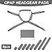 8 PCS Satin CPAP Mask Strap Covers, Comfortable CPAP Strap Covers, Silky CPAP Mask Cushions to Fit Airfit f20 Headgear, Anti Wrinkle CPAP Hair Protector for Reducing Red Marks (Grey)