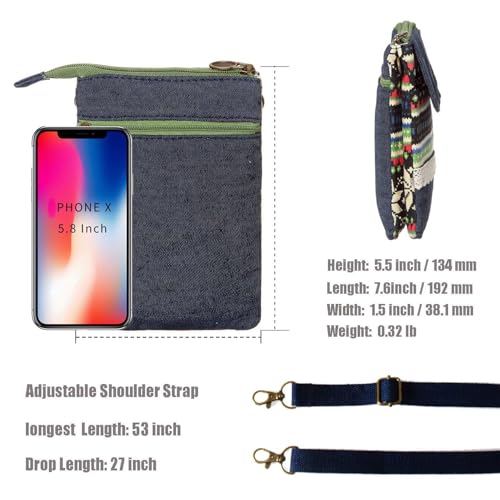 Small Crossbody Bag for Women Mobile Phone Purse National Pattern Shoulder Bag Handbags Coin Pouch for Women4