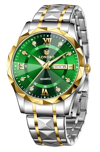 LONGBO Zenith Diamond Analog Watch for Men Business Stainless Steel Watches Luxury Men’s Wristwatch | Birthday Gift for Men | Gift for Husband | Gift for Brother