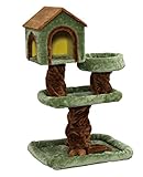 アイリスオーヤマ キャットタワー キャットランド ミニ 据え置き型 グリーン 高さ103.5cm