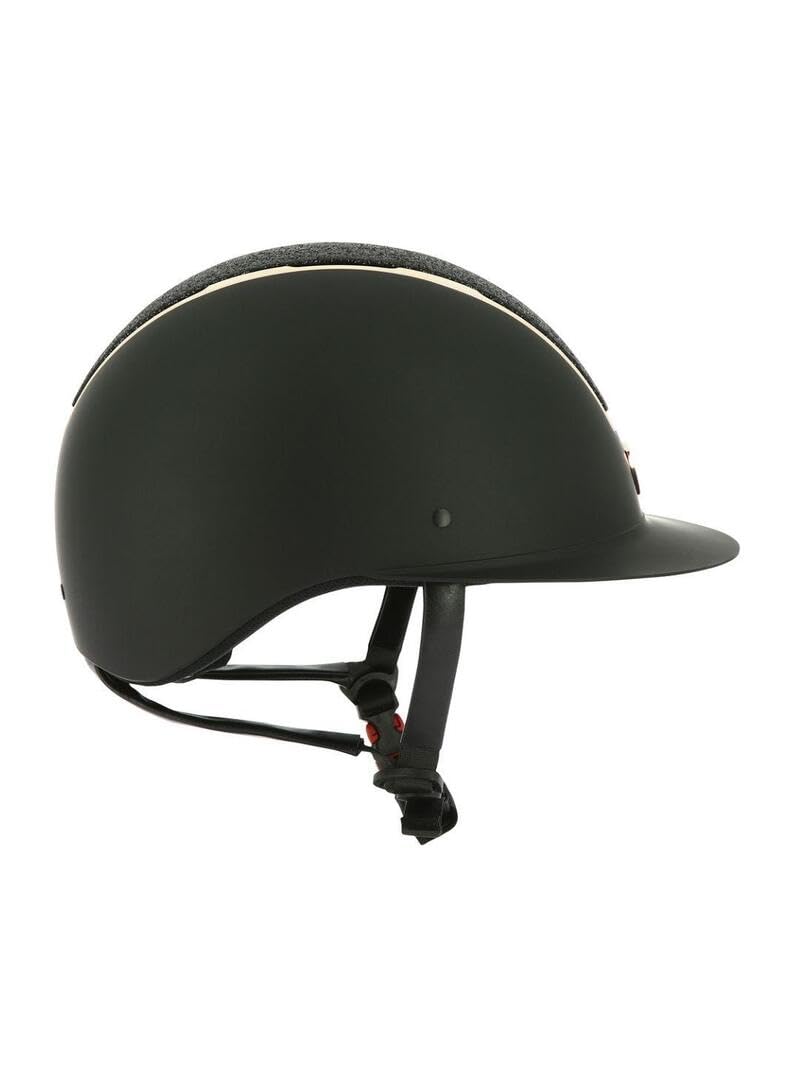 Ekkia EQUITHÈME Glint Mat - Casco de equitación, color negro y rosa
