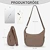 VIMUTI Halbmond Umhängetasche Damen | Wasserabweisende Nylon Crossbody Bag Damen | Moon Bag mit Verstellbarem Schultergurt | Schultertasche für Arbeit, Reisen, Alltag & Festival (Kaffee) #2