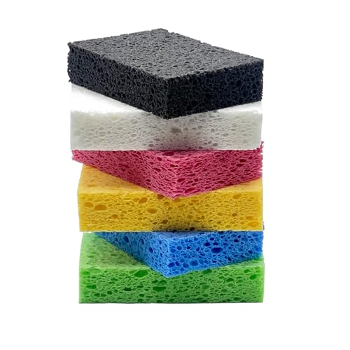 Image of 6 - Pack Non-Scratch Scrub Sponges - Sponges for Dishes and Washing Dishes, Cleaning Sponges for Kitchen Home Office, Magical 3D DIY Art and Craft Suppliers（Mixed）
