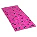 Cojín térmico compartimentado en 3 con pepitas de uva 20x50cm - Saco térmico para microondas - Calor y frío - Almohada térmica con semillas (color: gato negro fondo fucsia)