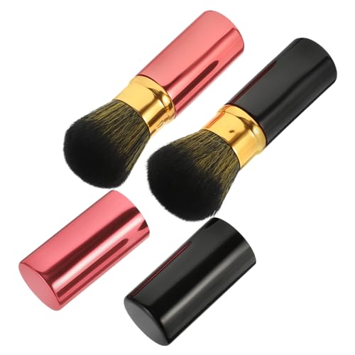 IWOWHERO Ergonomic Blush Brush for Cheeks Compact and Lightweight Powder Brush Set for Travel Home Use