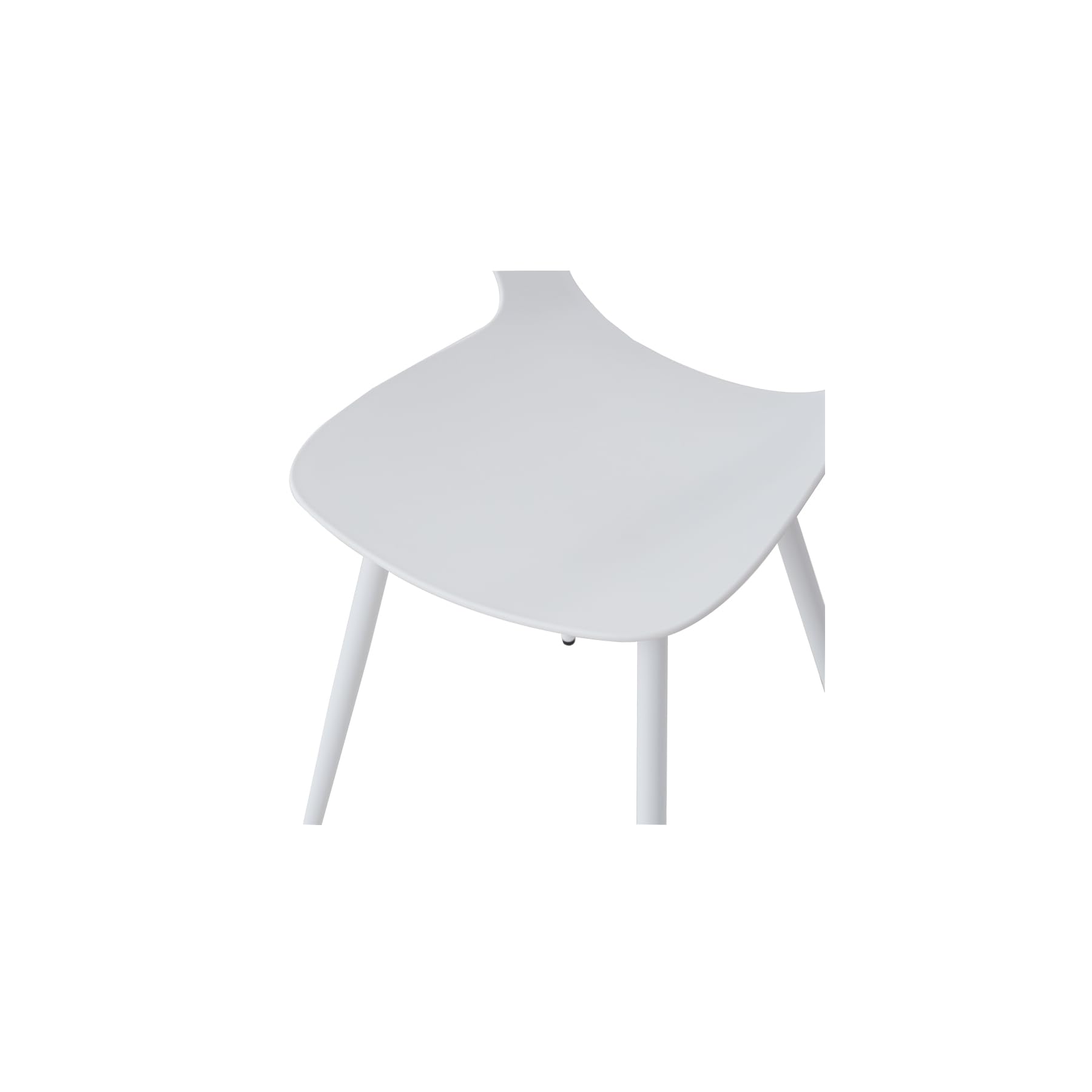 GrandCA HOME Pack de 6 Sillas de Comedor o Silla de Oficina con Patas de Metal, Sillas de Cocina para Sala de Estar, Comedor, Sala de Reuniones, Blanco + Blanco