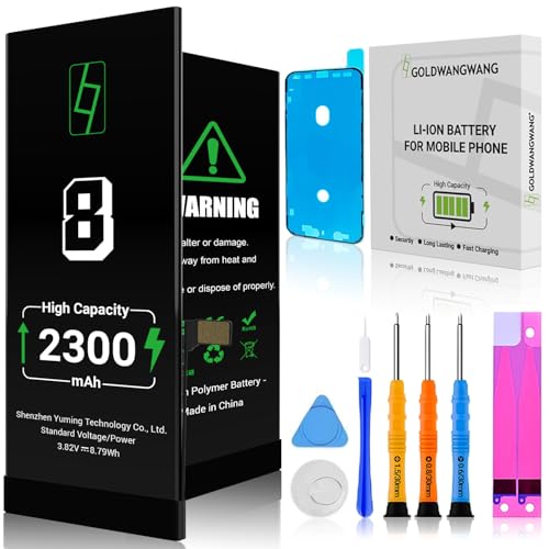 Durata estesa della batteria: Con una capacità di 2300mAh, la batteria GOLDWANGWANG offre un tempo di utilizzo più lungo, riducendo la necessità di frequenti ricariche durante la giornata.