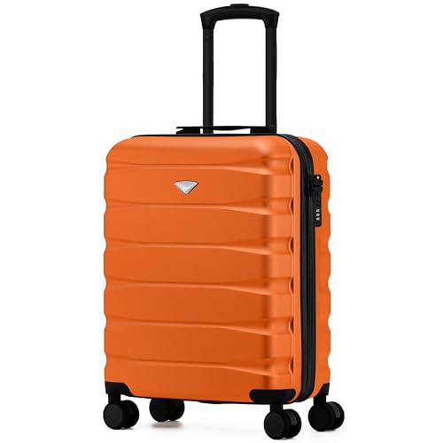Flight Knight Cabin Suitcase 55x40x20 Ryanair Priority, EasyJet, Jet2 Lightweight Small Durable 4-Wheel Cabin Case, Carry-On for Over 60 Airlines, Hard Shell, 10kg Hand Luggage Bag (55 x 40 x 20 cm)