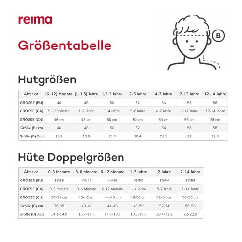 Reima - Rainy Regenhut für Kinder - wasserdichter Kinder Regenhut mit Ohrenschützern, Nackenschutz, verschweißten Nähten, leichtem Polyester, reflektierenden Details, maschinenwaschbar, Yellow, 054