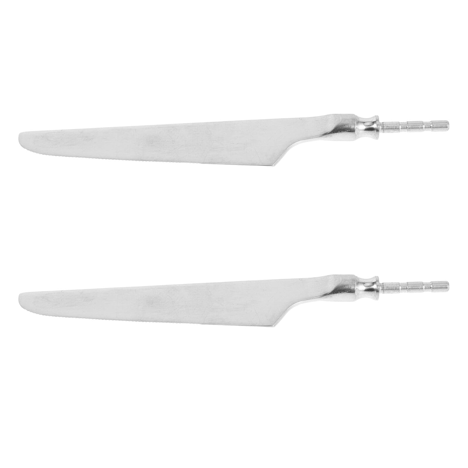 ULTECHNOVO 2 Stück Western Messerblatt Ersatzklingen Edelstahl Besteckkopf Komponente Für Austauschbare Messerköpfe Passend Für Dinner Events Restaurantbedarf DIY Tischdeko
