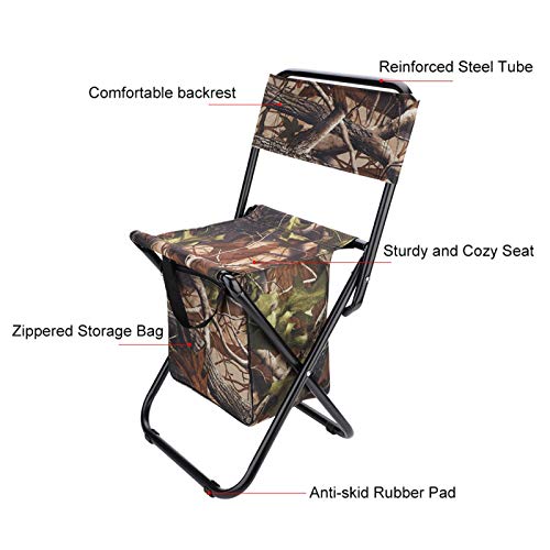 Junlucki Cadeira de acampamento, cadeira de pesca, leve e compacta para acampamento e pesca