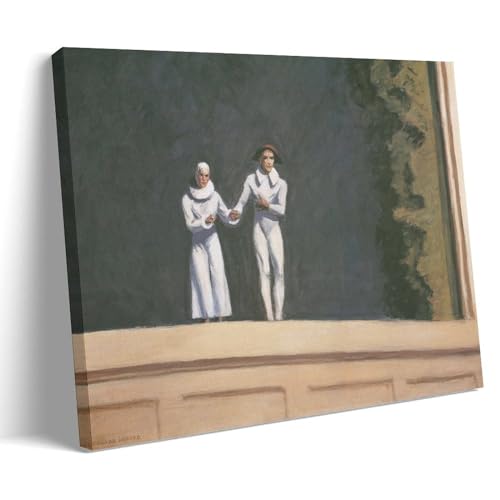 Toile Edward Hopper deux comédiens pour mur vide de chambre