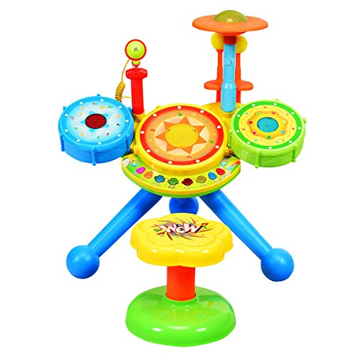 Costzon FWAM-02470 2-In-1 Kids Electronic Musical Toy Drum Set thumb #8