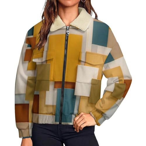 Manteaux poche blouson sweat au design esthétique abstraite haut de gamme