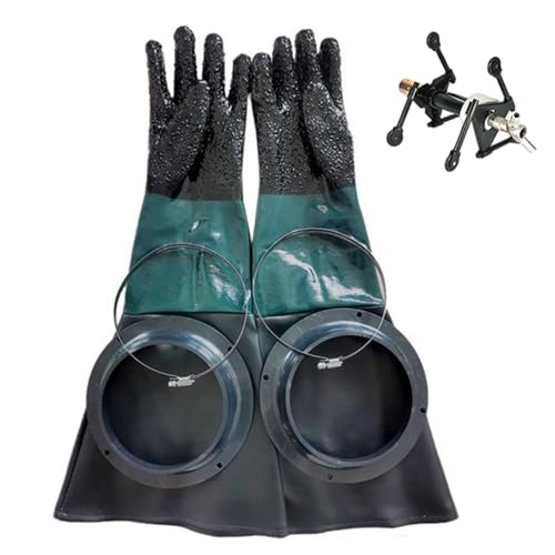 Guantes de chorro de arena de 24 pulgadas para acuarios grandes y uso industrial pesado