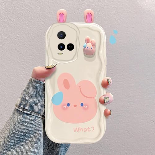 Capa desenhos animados 3D compatível com vivo Y21/vivo Y21S/vivo Y33S lindo silicone à prova de choques elegante