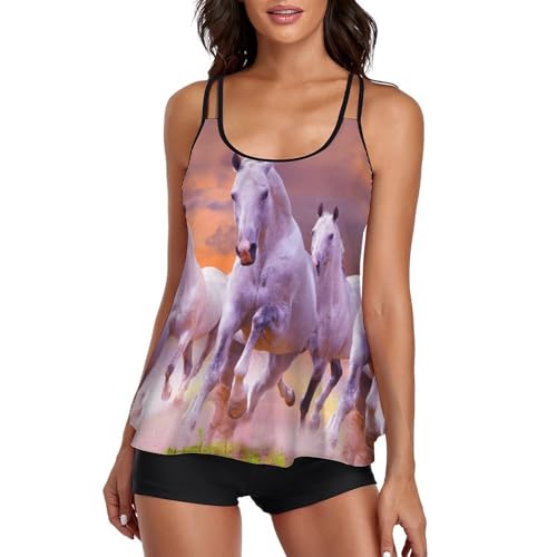 Maillot de bain tankini anti-complexes avec shorty et robe Cheval Blanc