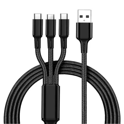 3 in 1 Charging Cable Nylon Braided Multiple USB Fast Charging Cable,Compatible For All Smartphone, Iphones And Android, iOS and Type C Type V8 Type Lithning Power Bank Data Cable Fast ChargingNylon (B0CTGTPJQZ) Amazon Price History, Amazon Price Tracker