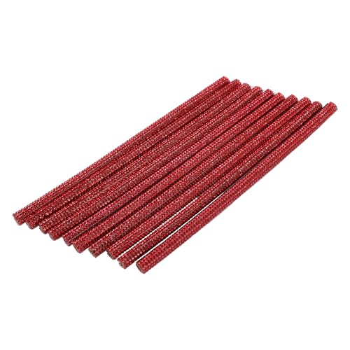 Hihaha Air Vent Decoration Strip/for All Straight Air Vent Outlet for Car Interior Air Vent Decoration Strip/Durable PVC, Rhinestones / 10 Pcs Red