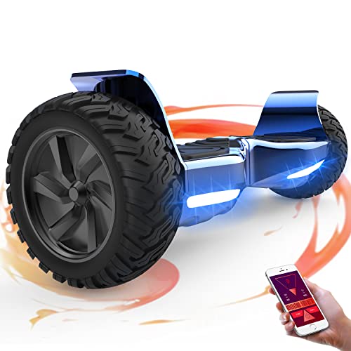 GeekMe Hoverboards Offroad 8.5 Zoll, SUV Hoverboards mit APP, Bluetooth Lautsprecher, Doppelmotor, LED Lichter, All Terrain Hoverboards für Kinder und Erwachsene