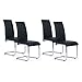 IDMarket - Lot de 4 chaises MIA Noires pour Salle à Manger