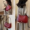 Makukke Umhängetasche Damen klein Handtasche, Y2K Crossbody Bag Damen PU Leder Schultertasche Vintage für Frauen Dating Party Einkaufe,Rot Tasche #1