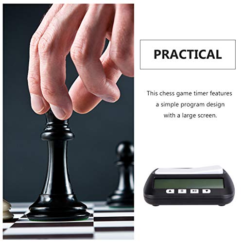 Kisangel Relógio digital de xadrez com temporizador de xadrez para jogos de tabuleiro chinês, inglês
