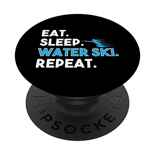 Comer Dormir Esquí Acuático Repetir Divertido Esquiador Acuático Esquí Amante PopSockets PopGrip Intercambiable Cover