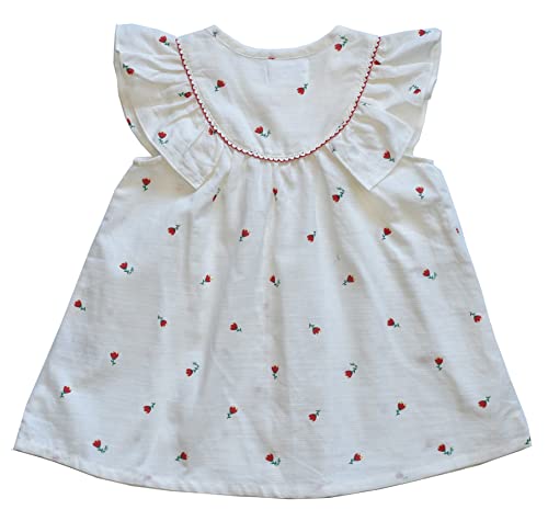 PHLONA Red Floral Sleeveless A-Line Dress Set - Newborn, Infant & Toddler2