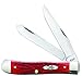 CASE XX WR Pocket Knife Dark Red Bone Trapper (Cv) Item #6984 - (6254 Cv) - Length Closed: 4 1/8 Inches