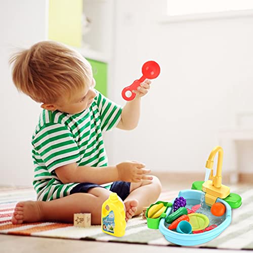 IHEHUA Waschbecken, Spielküche, elektrisch, vorgetäuscht, Geschirrspüler mit laufendem Spielzeug, Wassererziehung Baby… – Bild 7