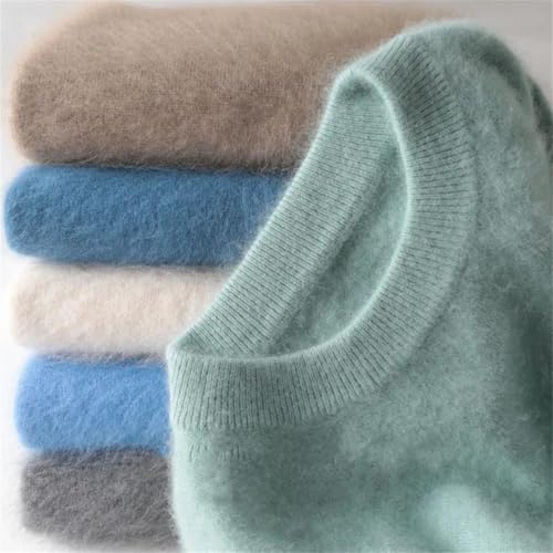 Men's Cashmere Sweater O-Neck Pullovers Knit Large Size Sweater Tops Long Sleeve High-End Jumpers2