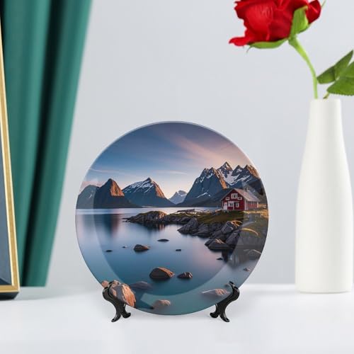 Plato decorativo de porcelana Bone China 7 pulgadas miniatura 6
