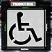 Handicap Parking Stencil, Adorable Silicone Handicaps Parking Template, 44.09x40.94 inches Foldable and Flexible, 1mm Thickness, Wheelchair Symbol Tool for Pavement Painting