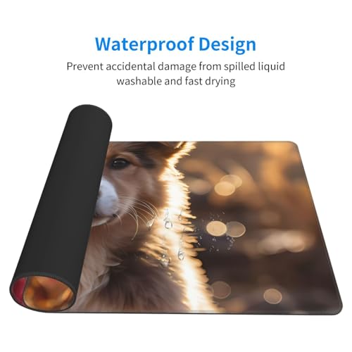 Tapis de souris durable HYTTER grand format avec base en caoutchouc haute adhérence - 3