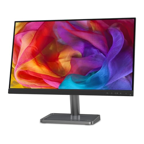 L24i-30 Monitor Gaming - Display 23.8" FullHD (1920x1080, IPS, 4 ms, 75Hz, Input HDMI+VGA, Cavo HDMI, FreeSync, Base in Metallo e Supporto per smartphone) Inclinazione regolabile - Nero/Grigio - Monitor - Immagine 5