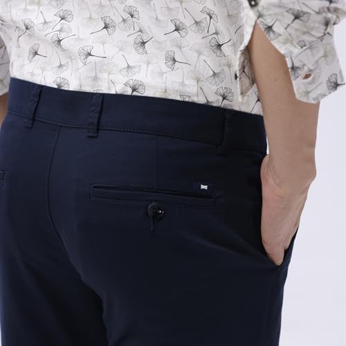 Image of BASICS Premium Cotton Stretch Formal Trousers for Men | Office Pants