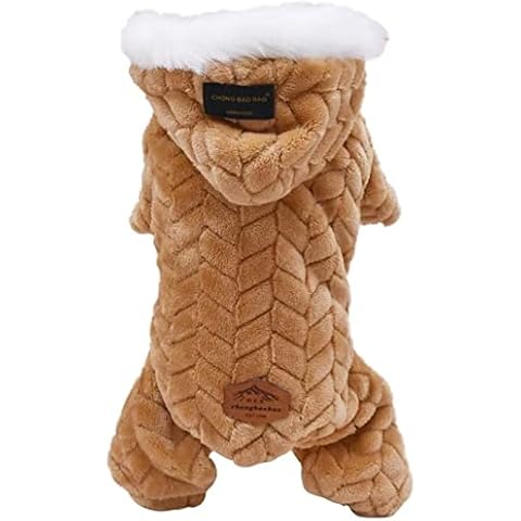 Hundemantel mit 4 Beinen und Mütze Warme Winterjacke Cover