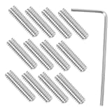 EXQUIMEUBLE 12個 ギター用ブリッジサドル高さ調整ネジ 六角レンチ付 電気ギター専用 耐久性と滑らかな仕上げで簡単取付け