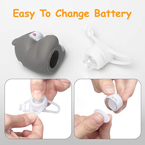image for wonuu Duck Bike Bell with Light and Helmet Cute Hamster Bicycle Horn, 
