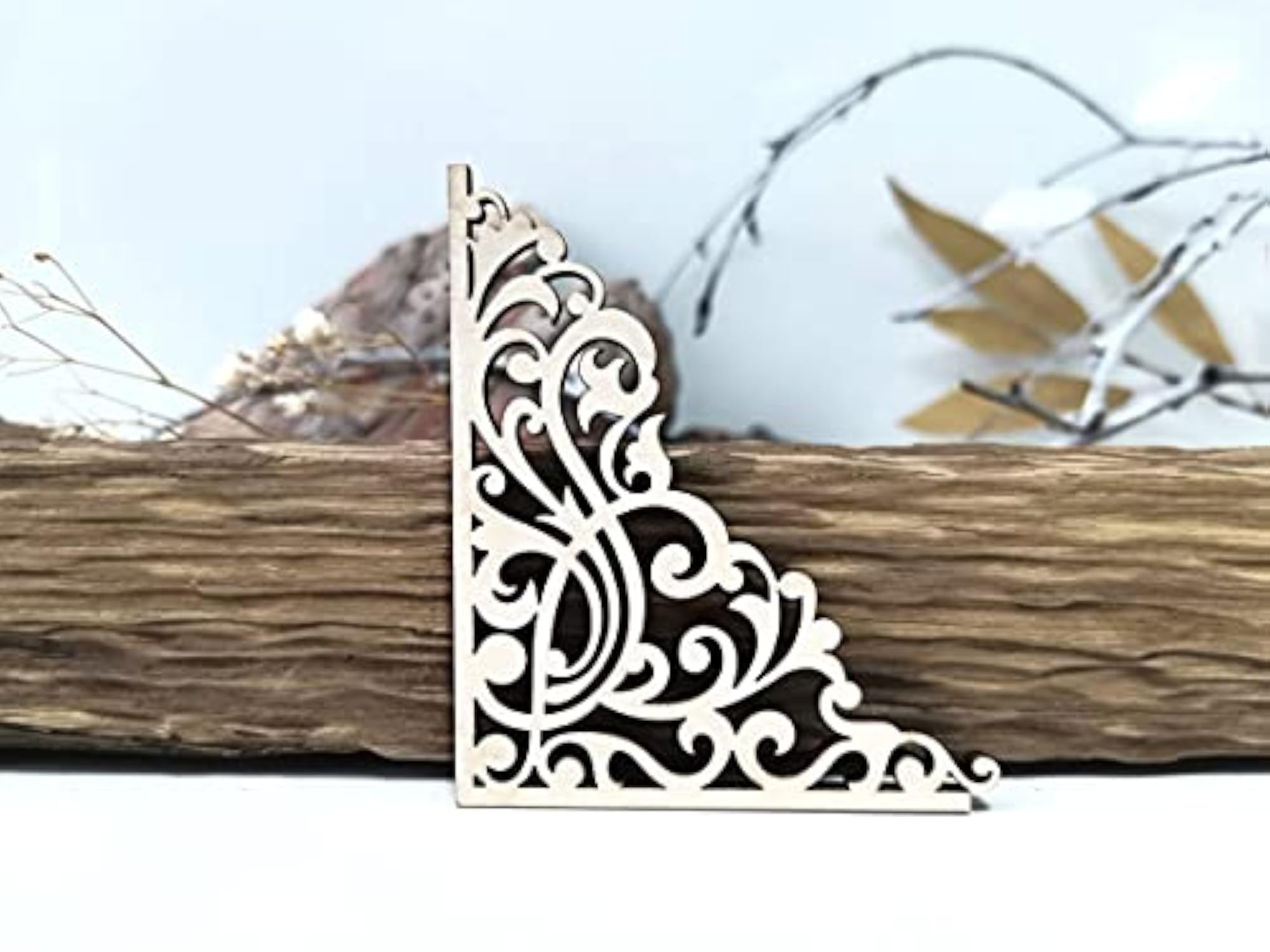 Floral Corner Cutouts MDF Decorative Wooden Brackets