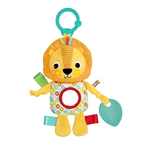 Image of Bright Starts Huggin’ Lights Musical Light Up Toy for Stroller and On-The-Go - Lion - Unisex, Newborn +
