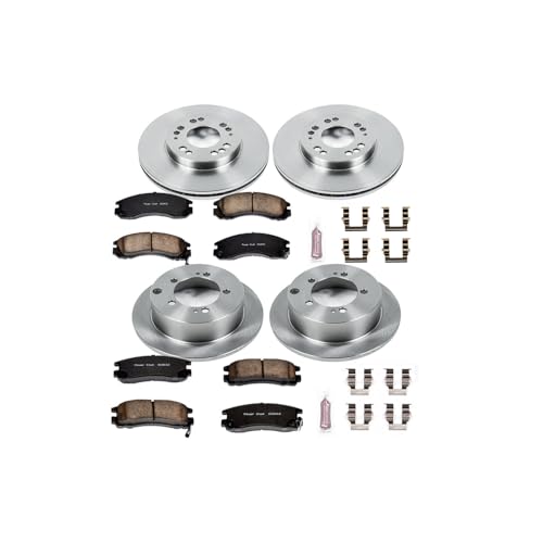 Image of PowerStop Front and Rear Brake Kit for Eagle Talon 1995-97 |Mitsubishi Eclipse 1995-00 |Galant 1999-00 - Z17 Ceramic Brake Pads & Disc Rotors Replacement, KOE802